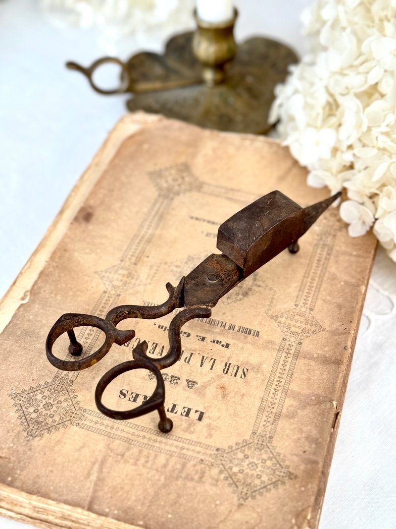 40684-Rare French 18th-century iron candle scissor - อื่นๆ - โลหะ 