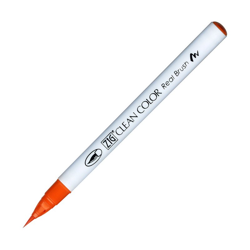 [Kuretake Japan Kuretake] ZIG Painted Brush Orange - Other Writing Utensils - Plastic Orange