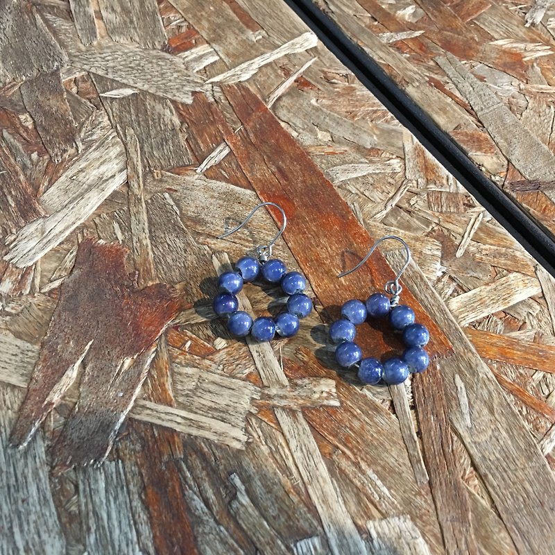 Laser Light Poti Earrings - Earrings & Clip-ons - Other Materials Blue