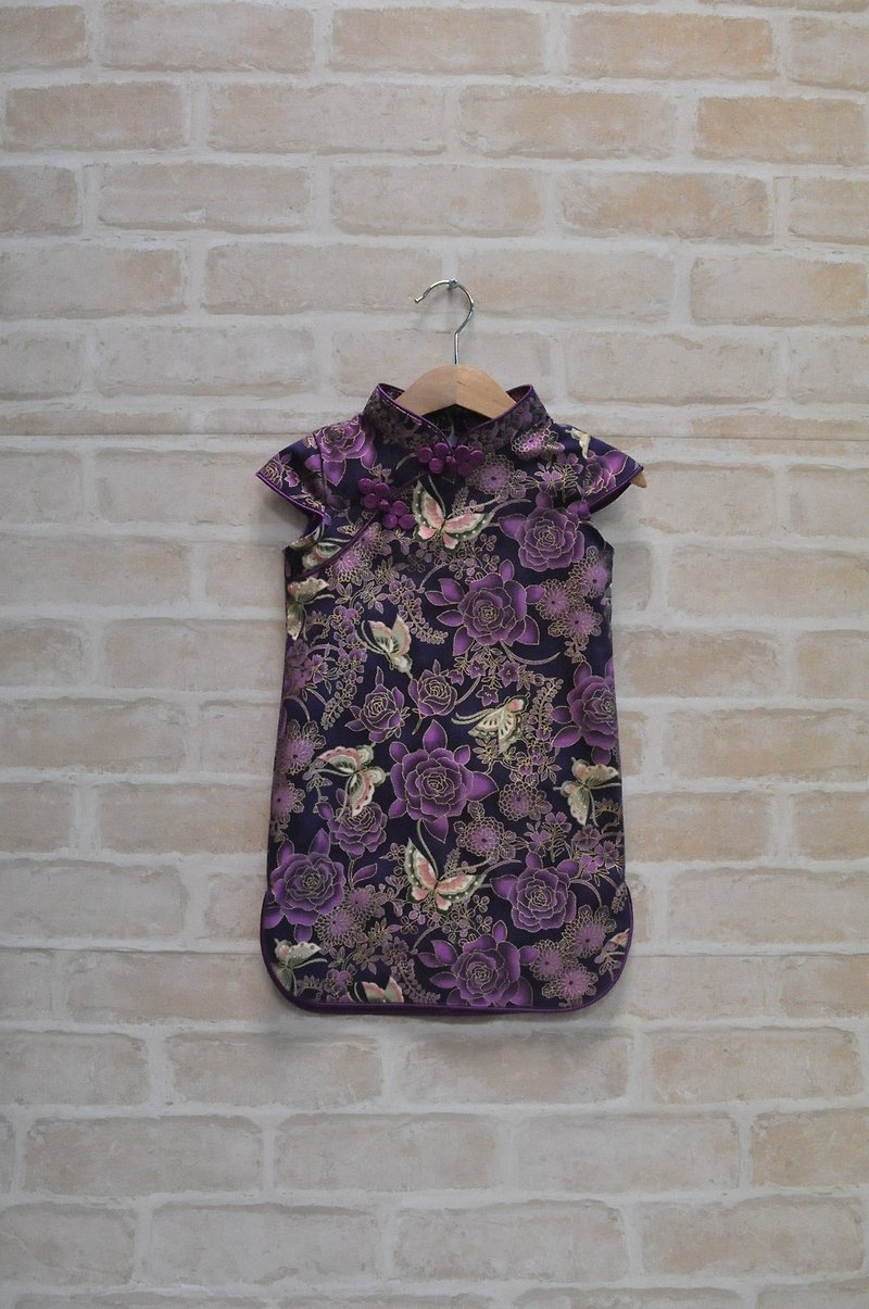 Angel Nina 手作訂製兒童旗袍 - 其他 - 棉．麻 紫色