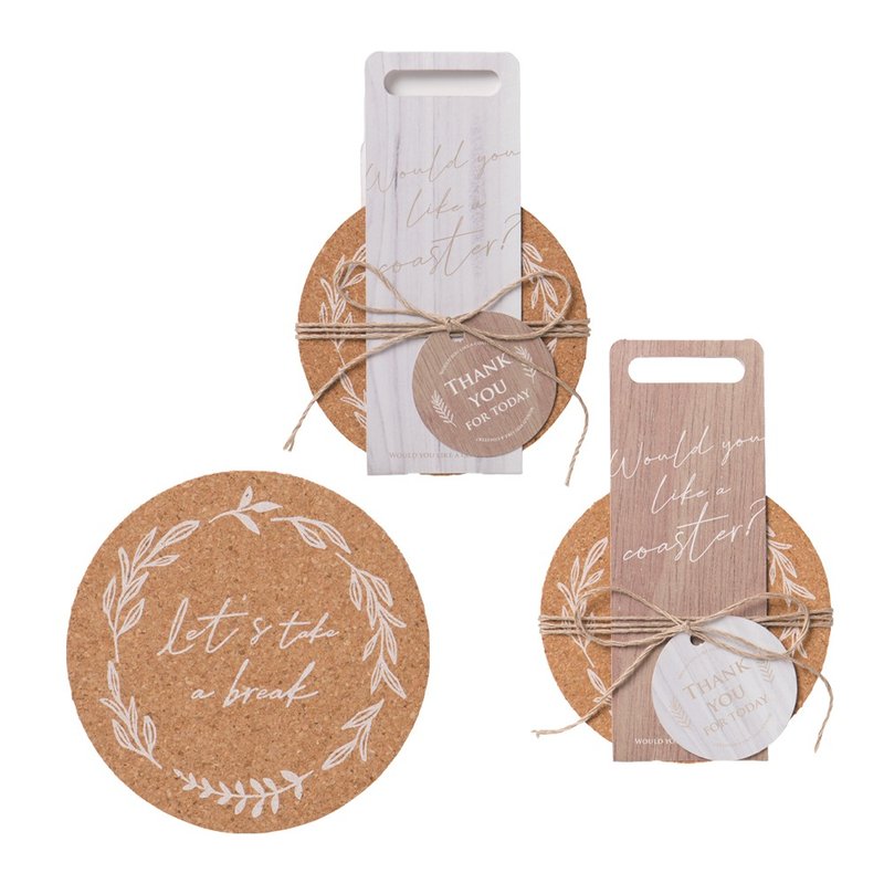 2024 Wedding Texture Simple Cork Coaster Leaf Cork Coaster/Minimum order quantity is five - Coasters - Cork & Pine Wood Multicolor