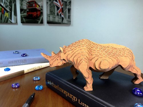 CONTAMO Contamo手作模型DIY材料包 野生動物系列-犀牛－大