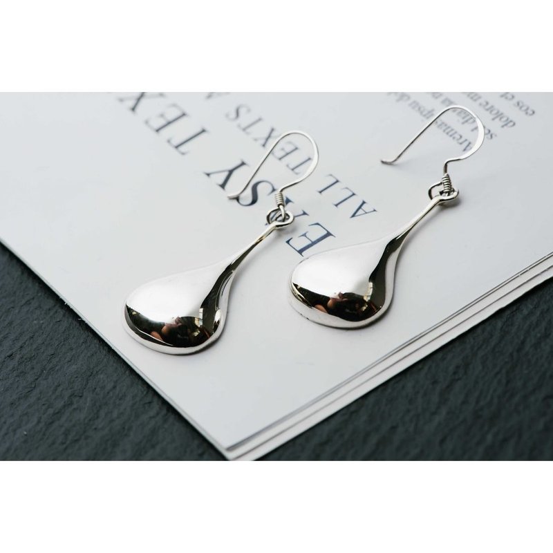 Early Heart Sterling Silver Earrings - ต่างหู - เงิน 