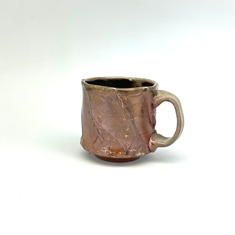 wood fired mug - แก้วมัค/แก้วกาแฟ - ดินเผา สีนำ้ตาล