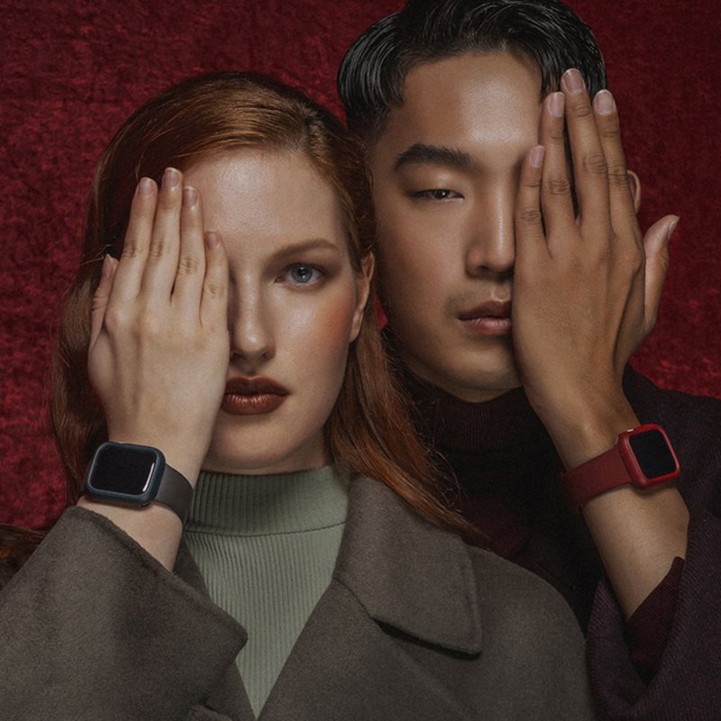 Apple Watch 邊框保護殼-暗夜綠/橙紅/奶茶色/血石紅 - 科技小物 - 其他材質 多色