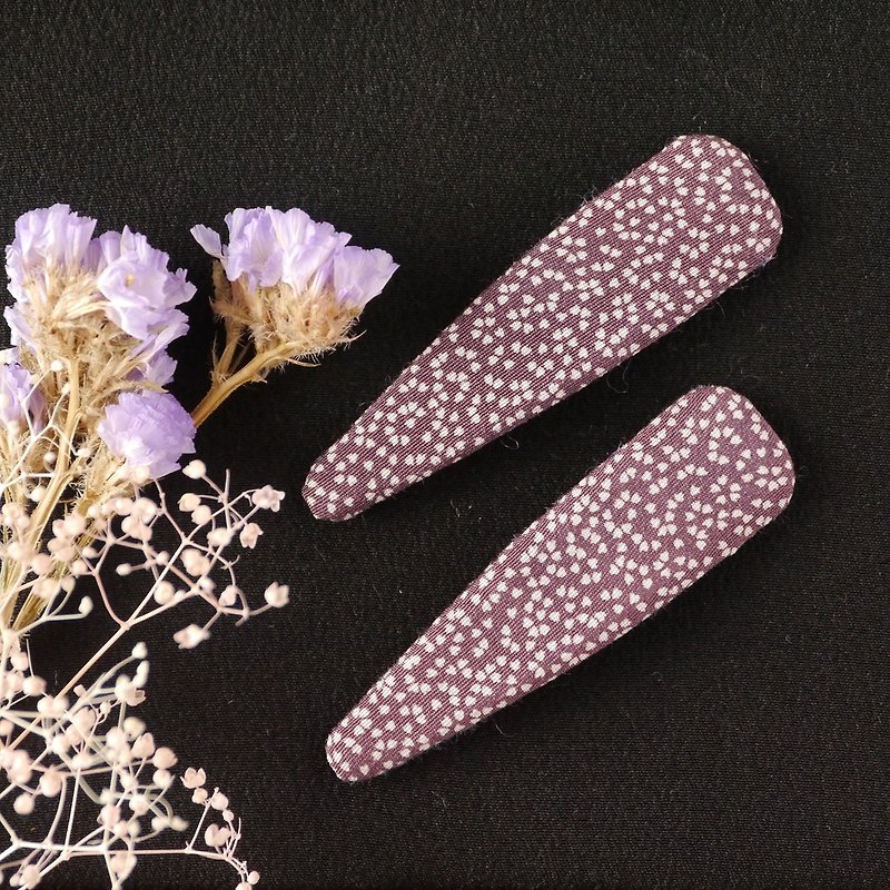 Happy hair ornament kimono hairpin floral pattern silk - Hair Accessories - Silk Purple