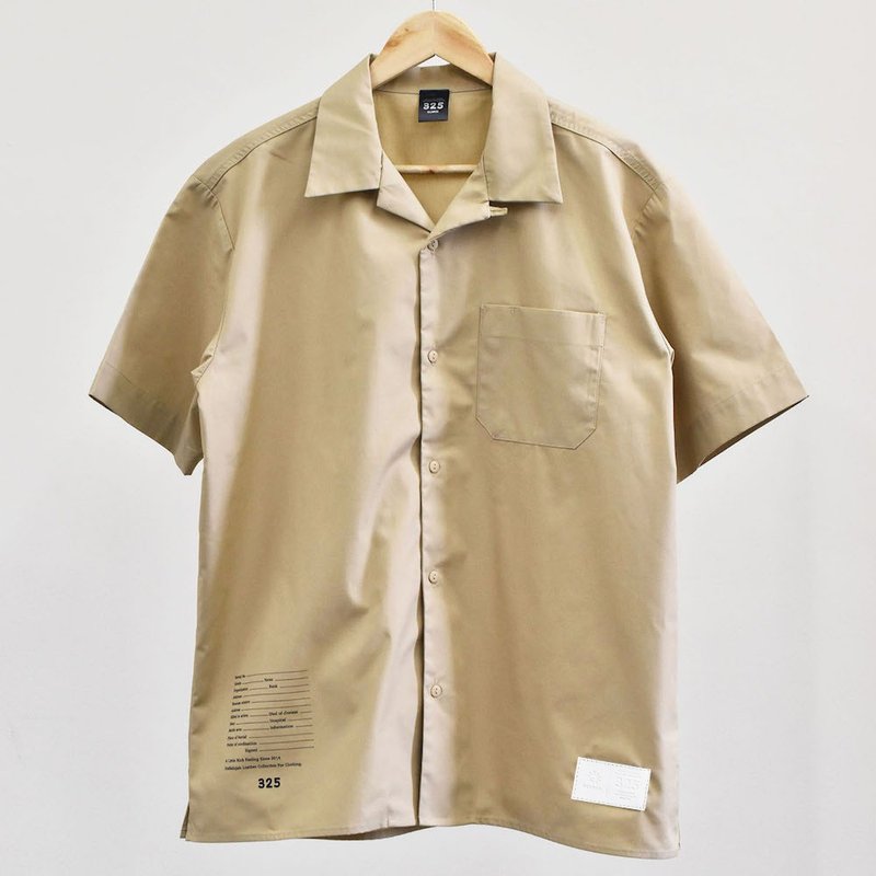 Open Color Personal Effects Work Shirt Casual Work shirt [Beige] TA011 - เสื้อเชิ้ตผู้หญิง - ผ้าฝ้าย/ผ้าลินิน สีนำ้ตาล