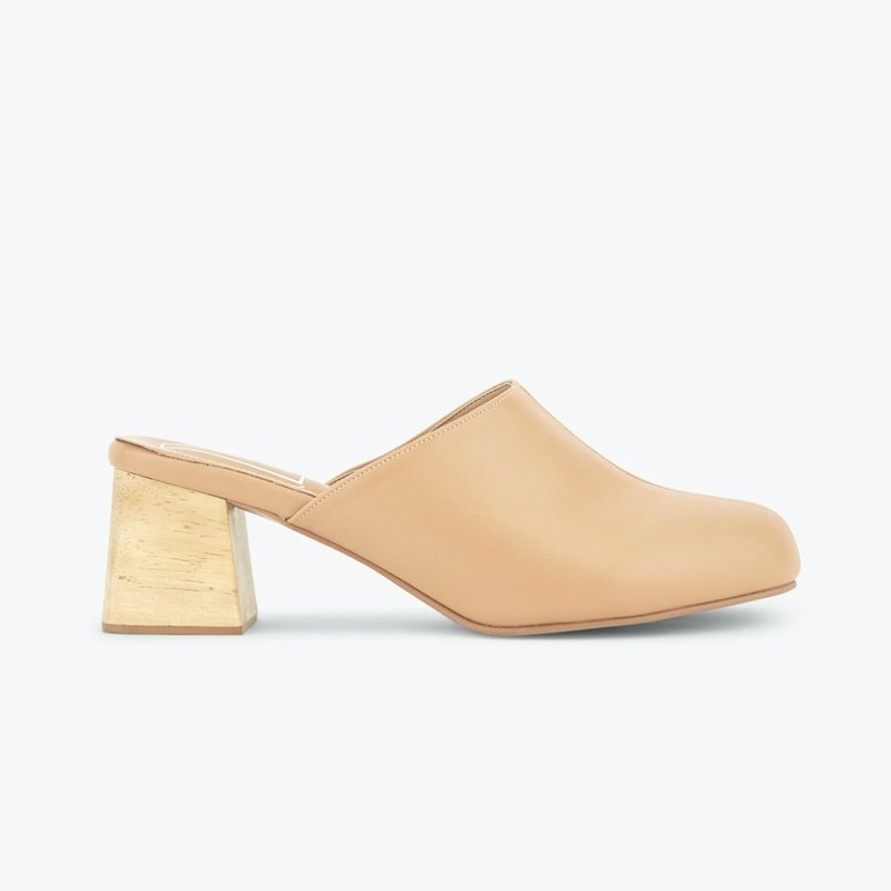 Mules Shoes - Monet Tan - รองเท้าส้นสูง - หนังเทียม สีนำ้ตาล