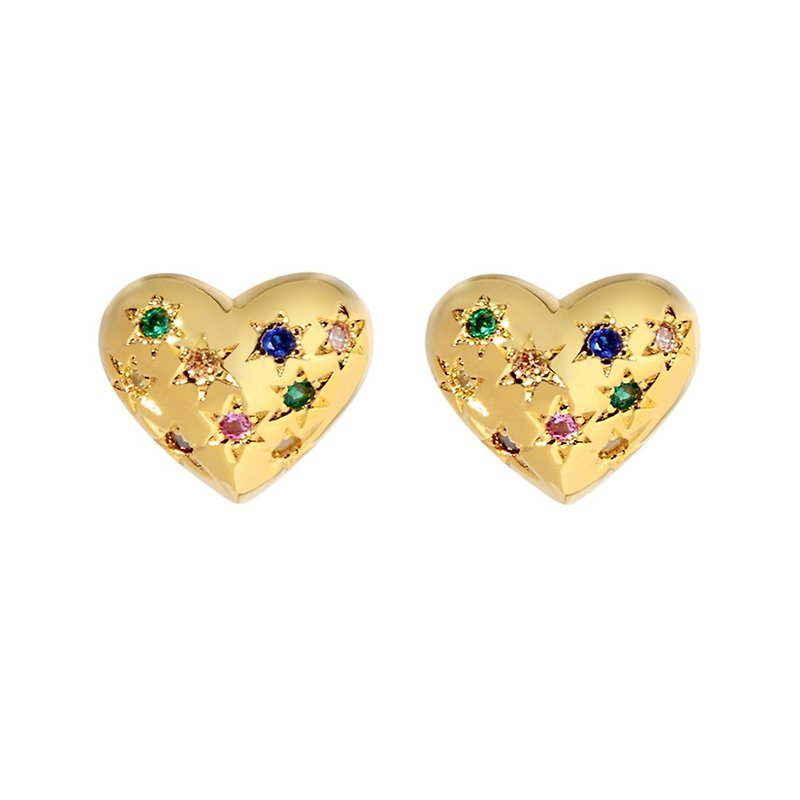 Multi Heart Earrings - Earrings & Clip-ons - Other Metals Gold