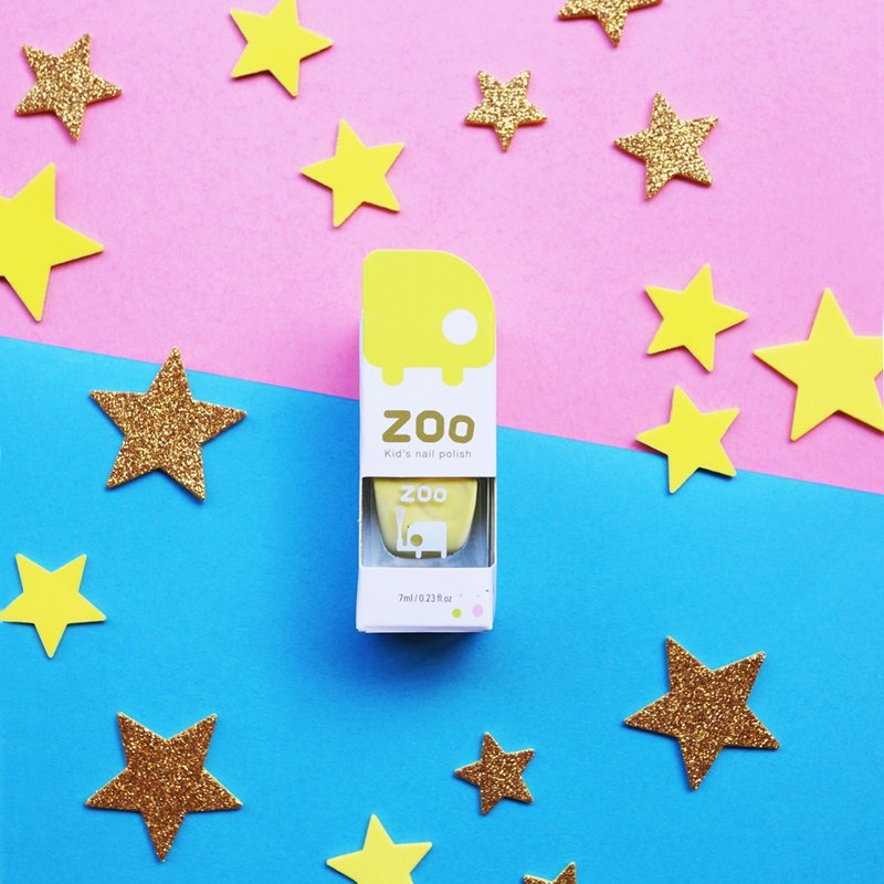 #16 Sunflower Elephant (Lemon Yellow) | ZOOㄖㄨˋChildren's disposable nail polish is non-toxic and tearable - ยาทาเล็บ - สี สีเหลือง