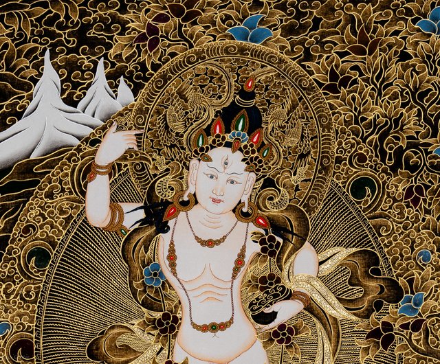 チベットのイェシェ・ツォギャルのタンカ絵画 - 家庭用装飾