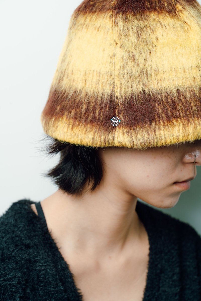 黃色花紋漁夫帽 YELLOW BUCKET HAT - 帽子 - 其他材質 黃色