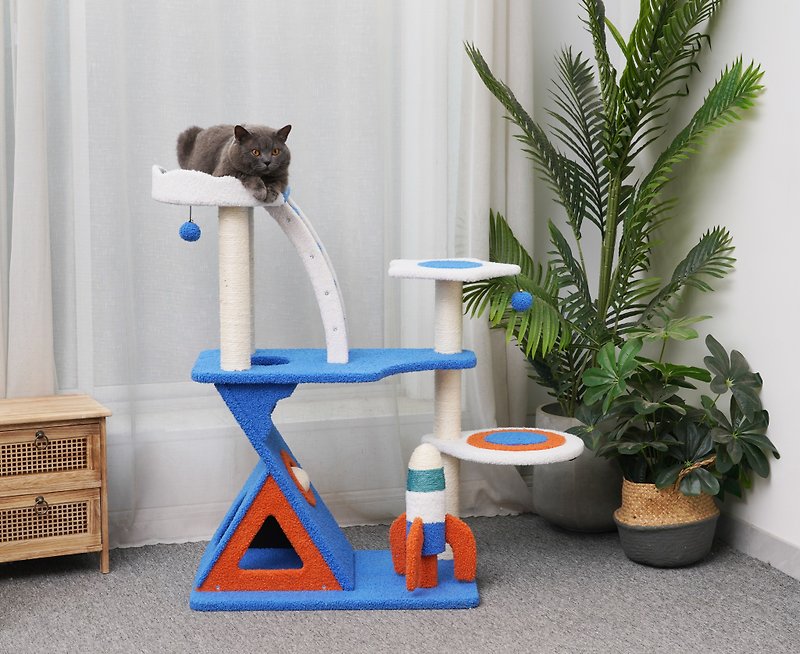 American Petpals | Space Cat Base Jumping Platform - Scratchers & Cat Furniture - Wood 