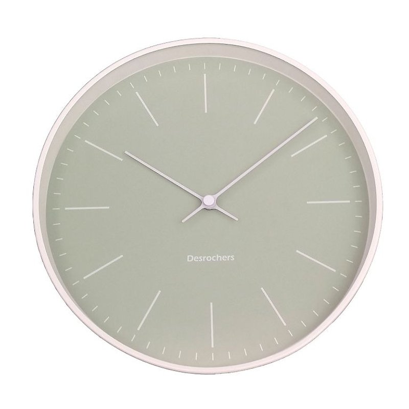 Pared - dark green line clock (metal) - นาฬิกา - โลหะ ขาว