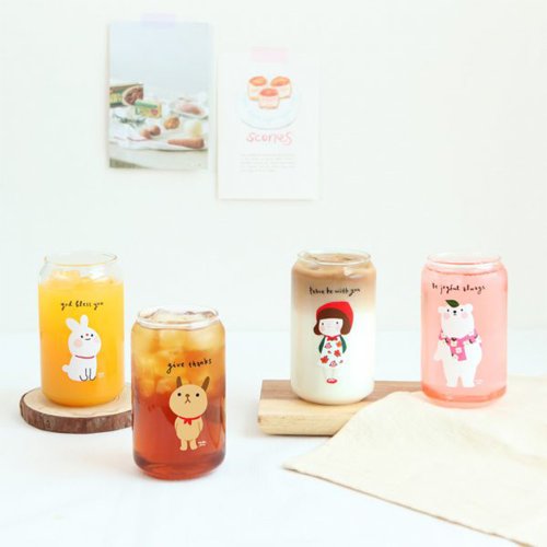 Gracebell 葛莉絲貝兒 臺灣總代理 Hello Jean 哈囉・珍系列 Can造型玻璃杯 400ml