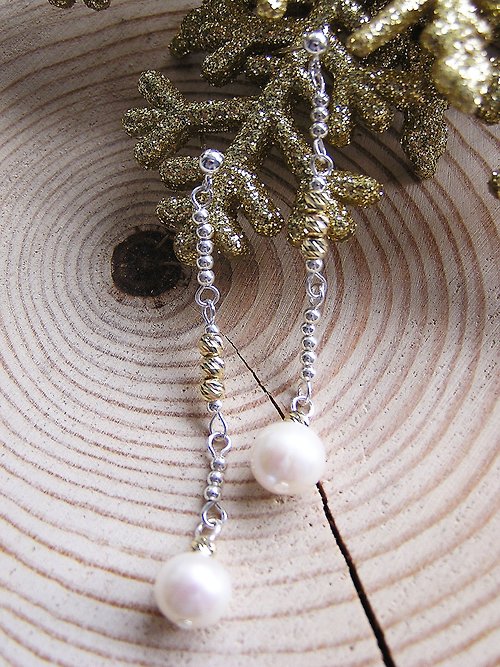irisjjewellery 925純銀配淡水珍珠耳環 自家設計及手工製