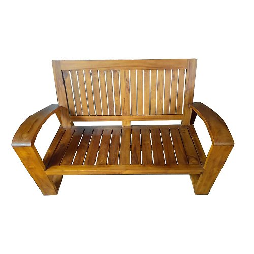 吉迪市 JatiLiving 【吉迪市100%全柚木家具】RPLI001B 柚木曲線扶手造型雙人椅 不含
