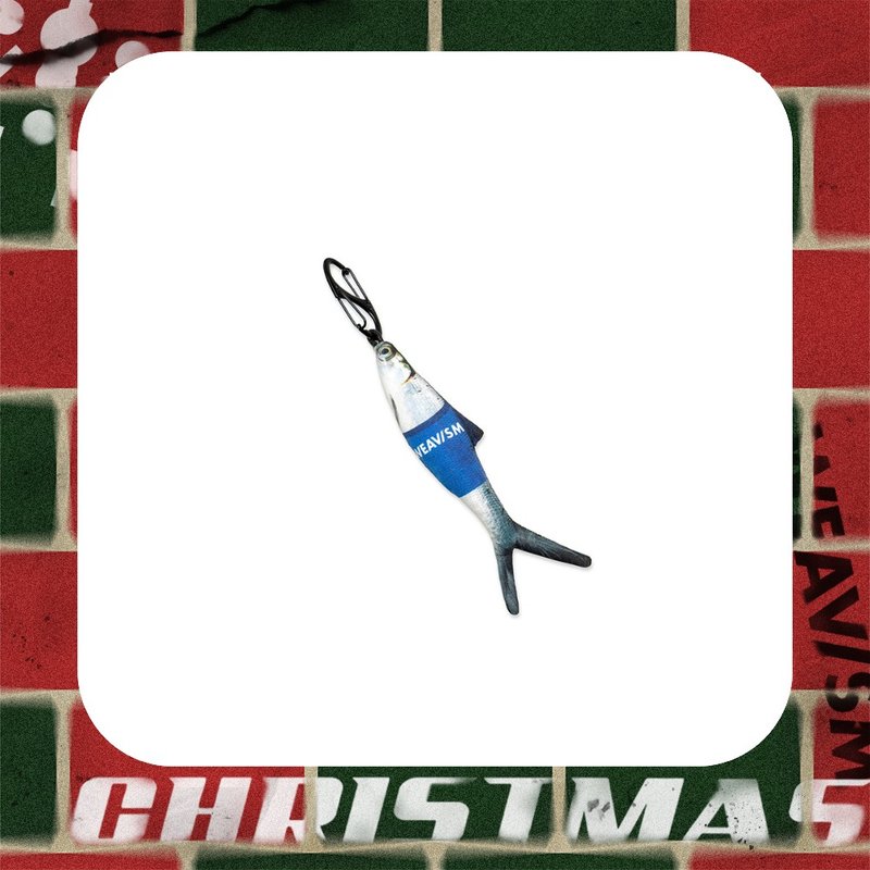 Milkfish Key Chain - ที่ห้อยกุญแจ - ผ้าฝ้าย/ผ้าลินิน สีเทา