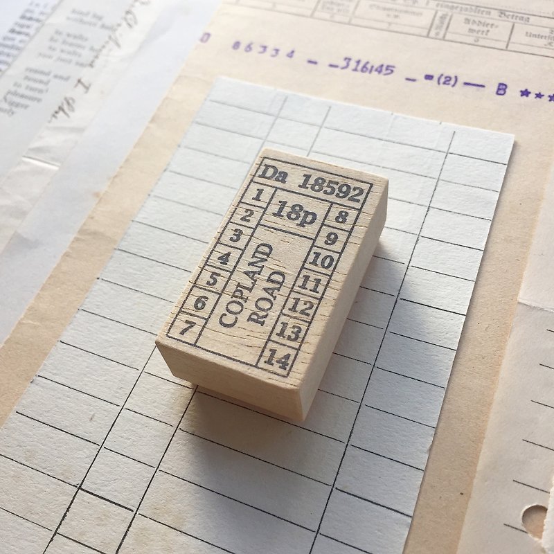 Ticket stamp - B - ตราปั๊ม/สแตมป์/หมึก - ไม้ 