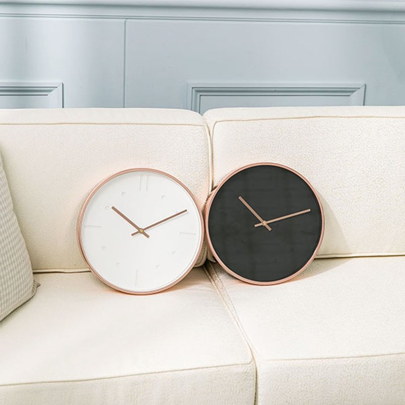 [Fast shipping within 24 hours] Lovel 30cm Elegant Rose Gold Frame Silent Clock - 6 models in total - Clocks - Other Metals Multicolor