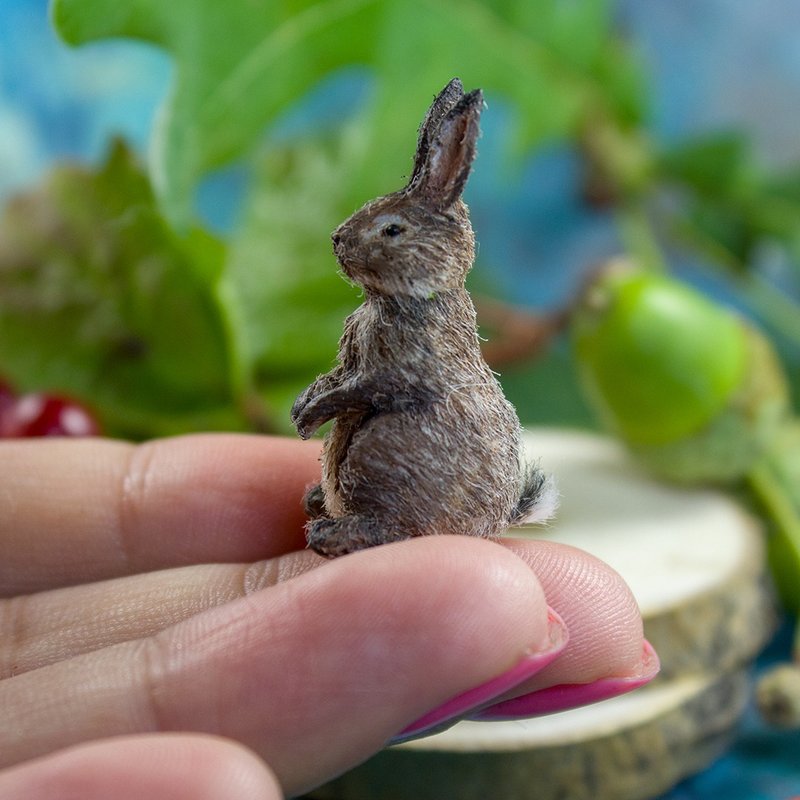 TUTORIAL Miniature bunny with polymer clay/ wool | Digital product | PDF + video - 線上教學/教學影片 - 其他材質 