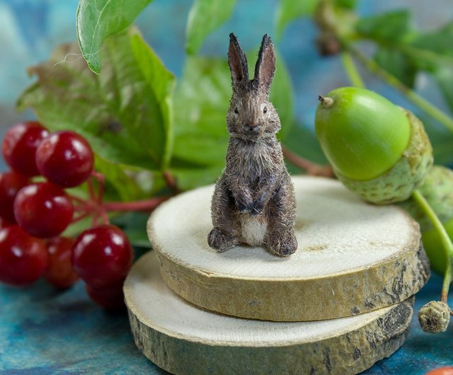 デジタル】チュートリアル ポリマー粘土/羊毛を使ったミニチュアウサギ