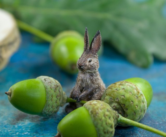 デジタル】チュートリアル ポリマー粘土/羊毛を使ったミニチュアウサギ