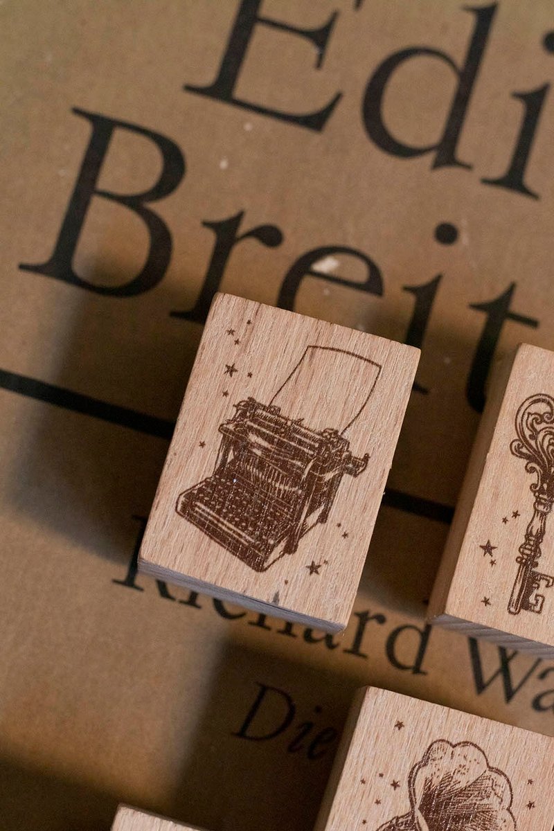 復古文具店 印章 - 打字機 - 印章/印台 - 木頭 