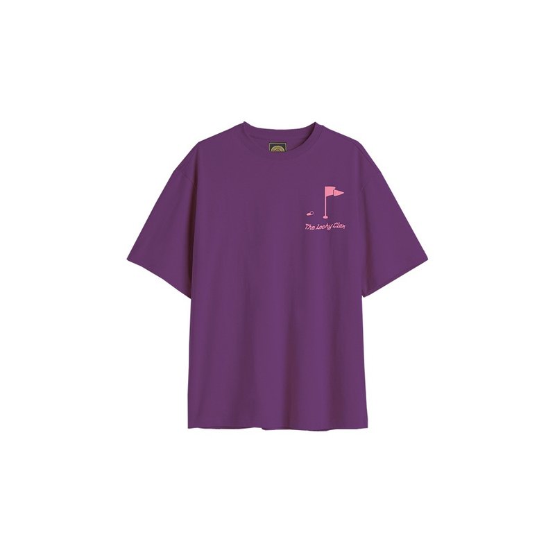 LOCHYCLAN 中性 短袖直身T恤(紫) - Daniel Wong - 女 T 恤 - 棉．麻 