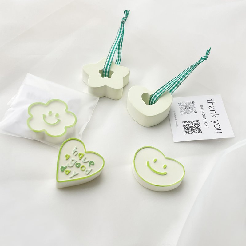 [Life Style] Jasmine Green Fragrance Magnet#Diffusing Stone#Table Small Things#Wedding Small Things - Magnets - Other Materials Green