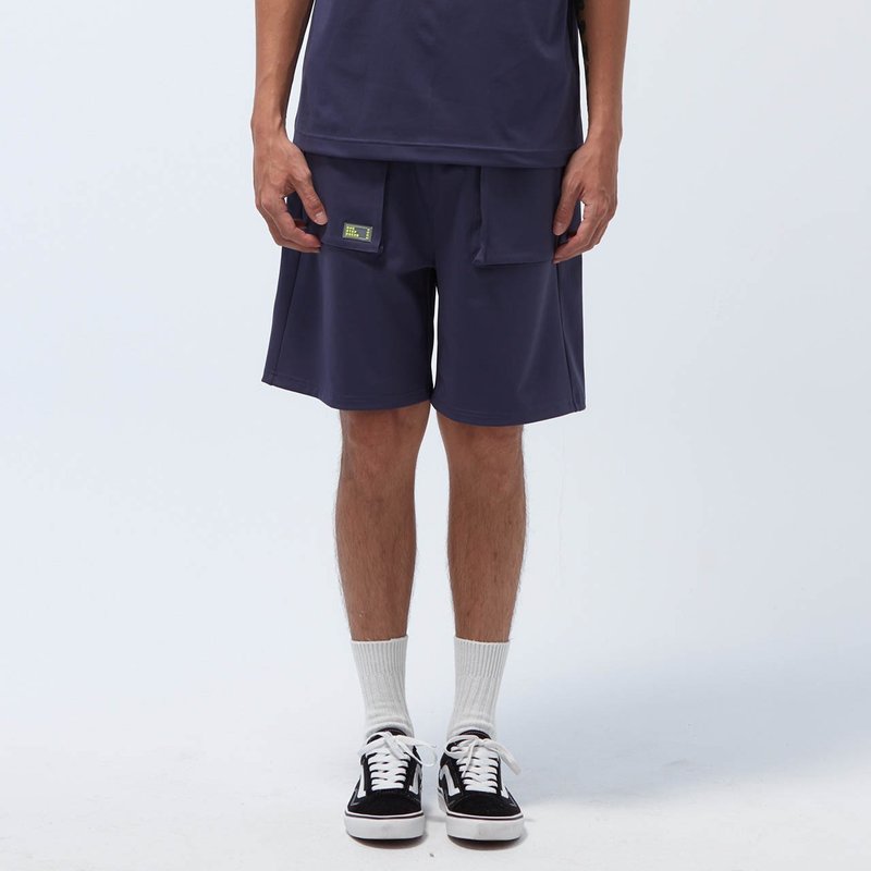 Cozee-antibacterial high elastic shuttle overalls shorts-night shadow gray - Men's Shorts - Polyester Blue