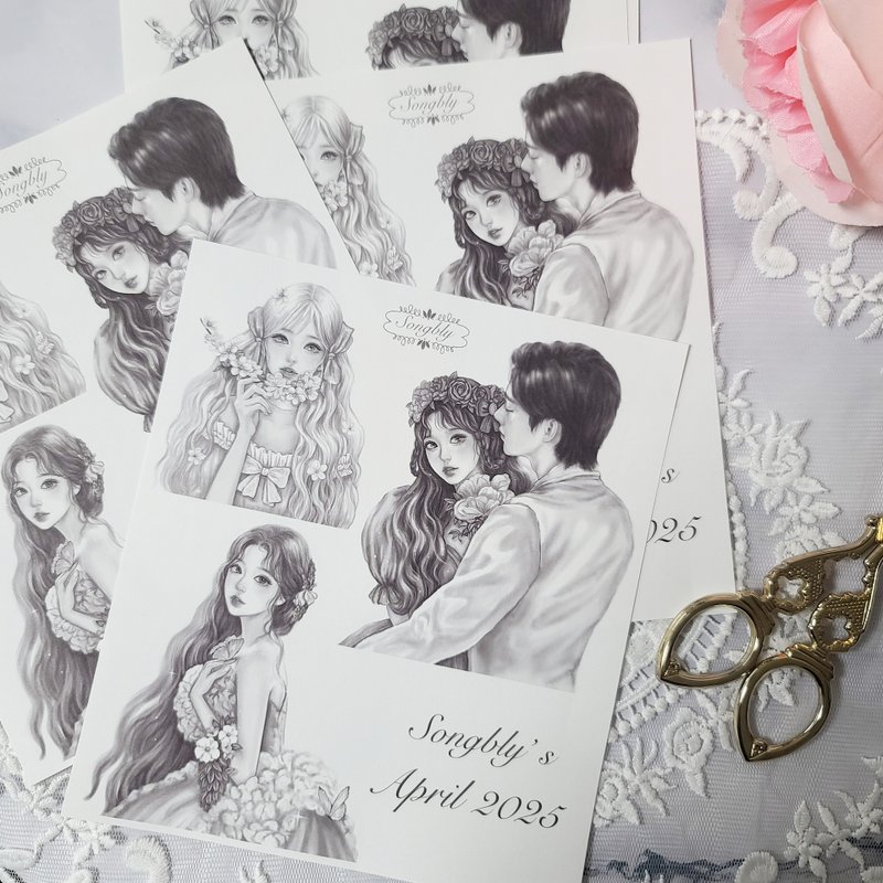 april black sticker2025 - 貼紙 - 紙 黑色