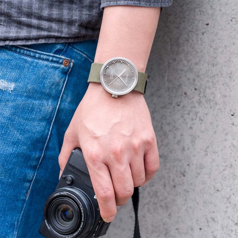 LEFF Amsterdam Nordic Industrial Gear Design CORDURA Nylon X Calfskin Watch (42m) - Other - Genuine Leather 