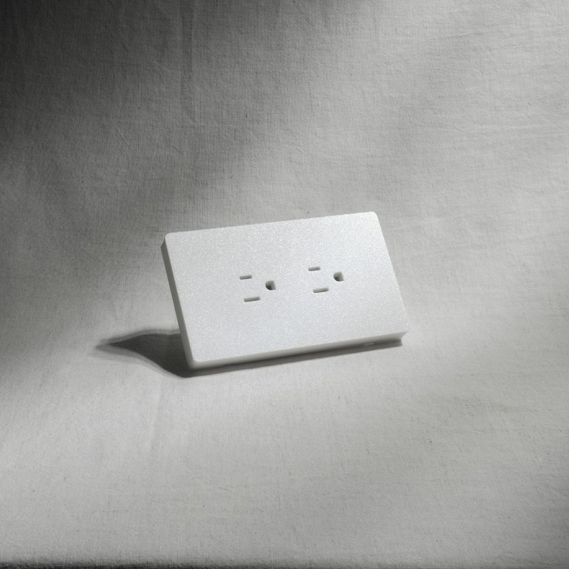2.0 有接地 雙插座蓋 國際牌星光改裝面板 【3D列印原創商品】 - 其他 - 其他材質 白色