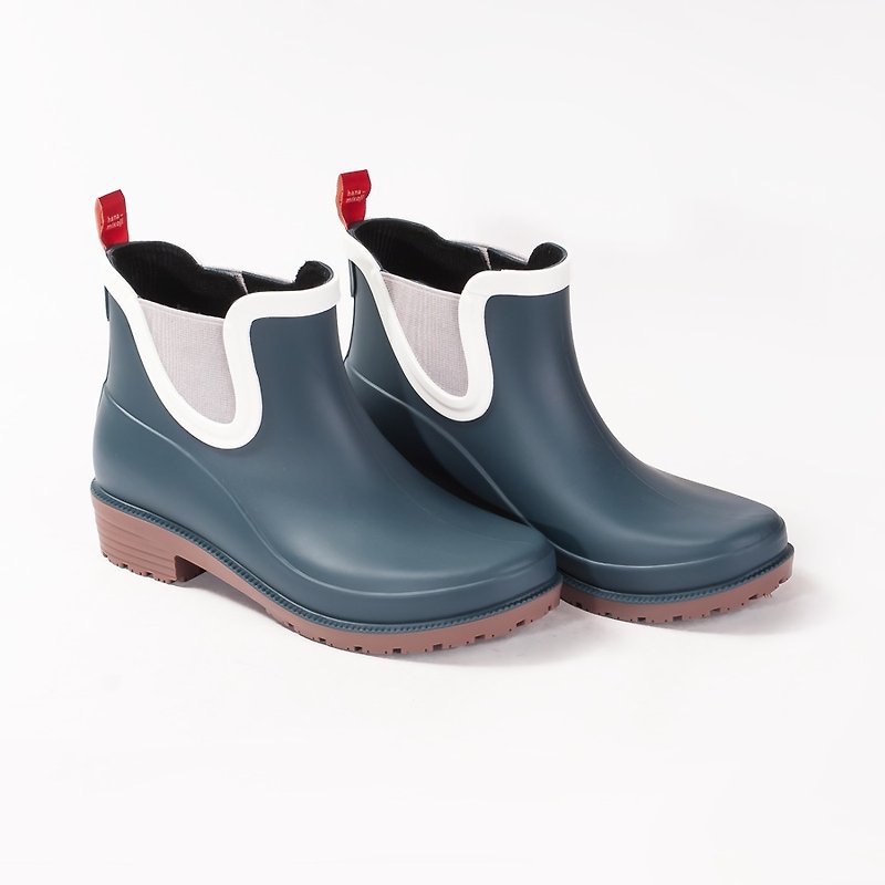 雨靴日 |  和風雨靴.琉璃紺色.百搭.防水.耐磨.簡約設計.文青款 - 雨鞋/防水鞋 - 塑膠 藍色
