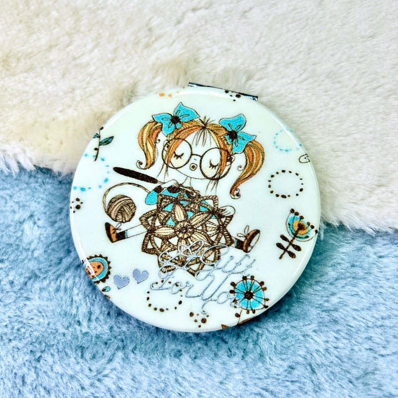 【手工禮物】【獨家!!生活防水】磁吸式摺疊鏡 – 大圓款 - 彩妝刷具/鏡子/梳子 - 玻璃 多色