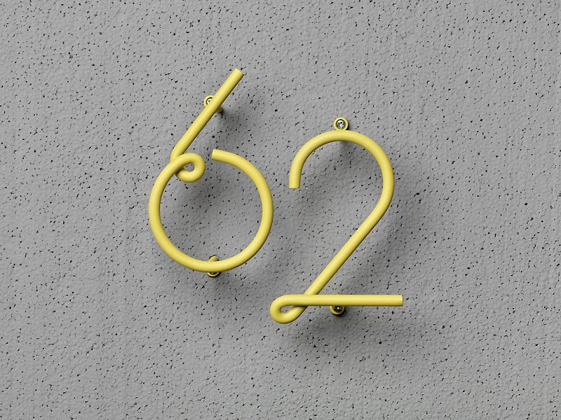 WIRE NUMBER - Doorway Curtains & Door Signs - Other Metals Yellow