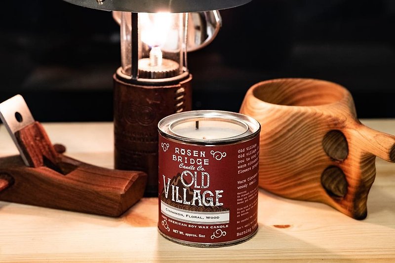 ROSEN BRIDGE Candle Old Village - Candles & Candle Holders - Wax Red