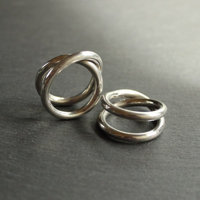 Tin × silver ring [X Tin Ring] Metal Silver pairing Japan - General Rings - Silver Silver