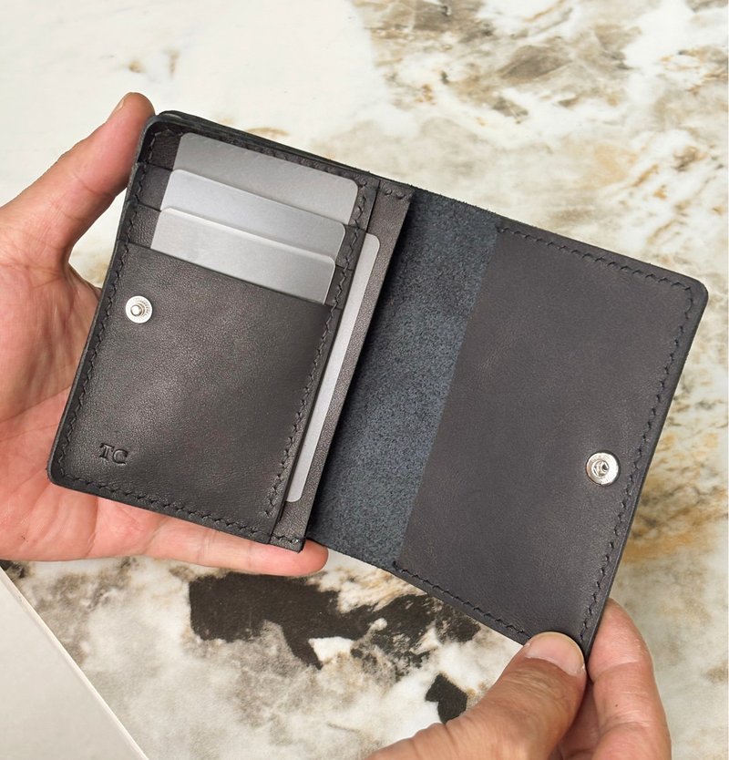 High-Capacity Card Holder | Business Card Case | Top-Grain Leather Wallet | Bifold Wallet | Short Wallet | Free Engraving | Custom Gift - ที่เก็บนามบัตร - หนังแท้ 