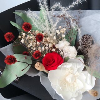 [良い花]枯れていないバラの牡丹の花束バレンタインデーのブーケ卒業花束母の日の花束（L）