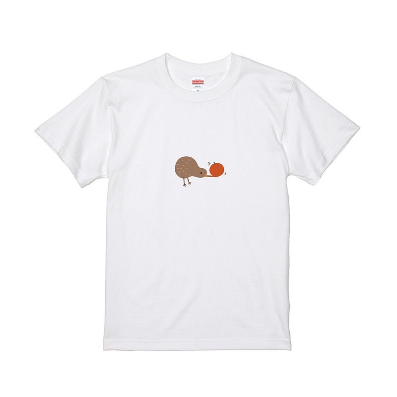 Strange Kiwi T-Shirt: Enjoy the apple - อื่นๆ - ผ้าฝ้าย/ผ้าลินิน หลากหลายสี