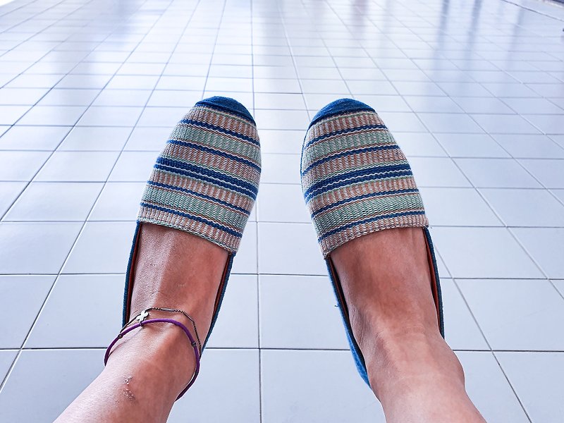 SEA SHOES - รองเท้าลำลองผู้หญิง - ผ้าฝ้าย/ผ้าลินิน สีน้ำเงิน