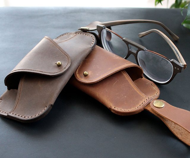 Leather glasses case // leather sunglasses cover // glasses case