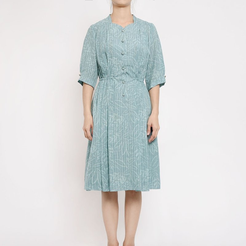 Japanese Vintage Dress - ชุดเดรส - วัสดุอื่นๆ สีน้ำเงิน