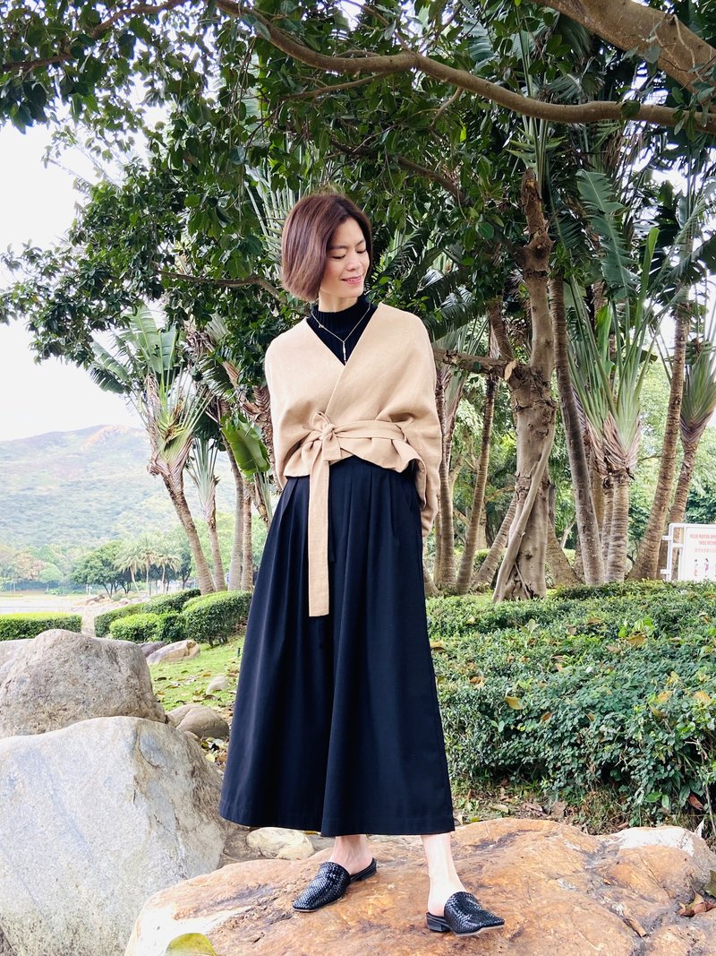 COLE COOL簡約和風高質小外套日本面料 - 女裝外套/大衣 - 棉．麻 卡其色