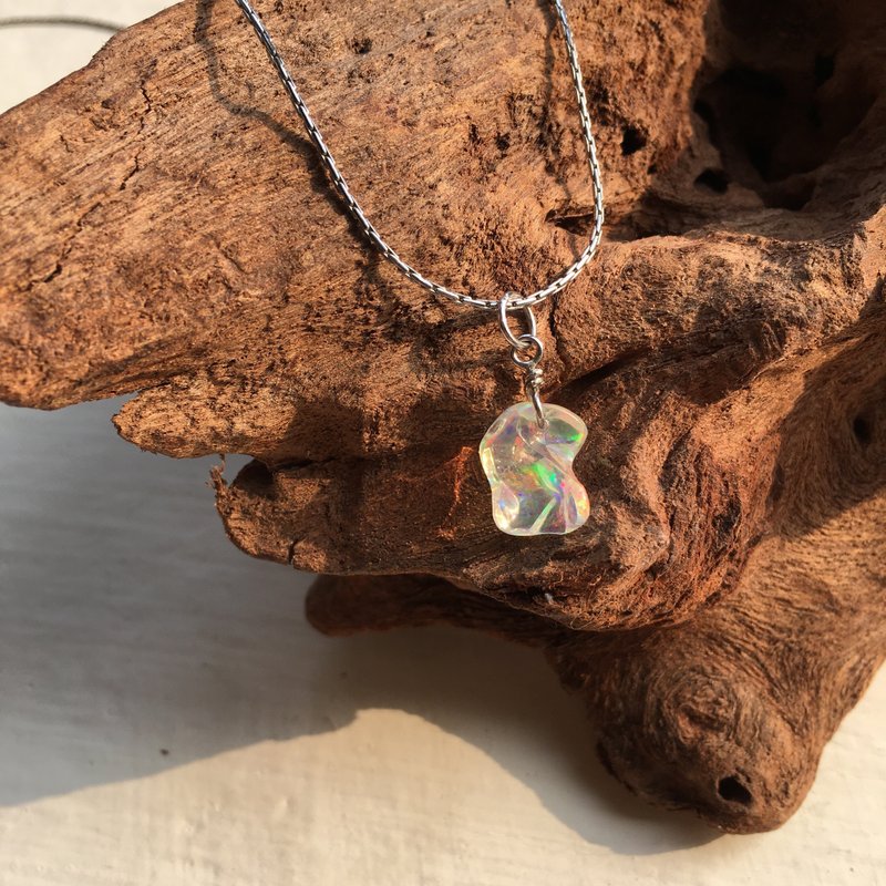 蛋白石項鍊 Opal - 冰塊 /925銀 - 項鍊 - 寶石 