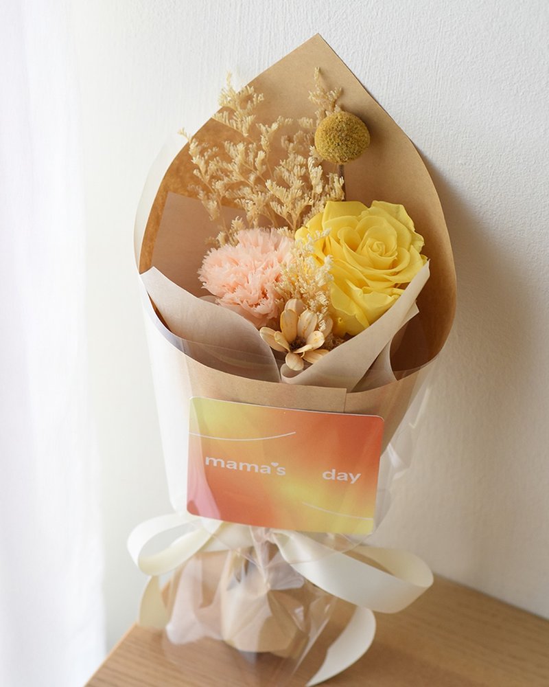 Mother's Day Preserved Rose and Carnation Bouquet ( S size ) - 乾燥花/永生花 - 植物．花 