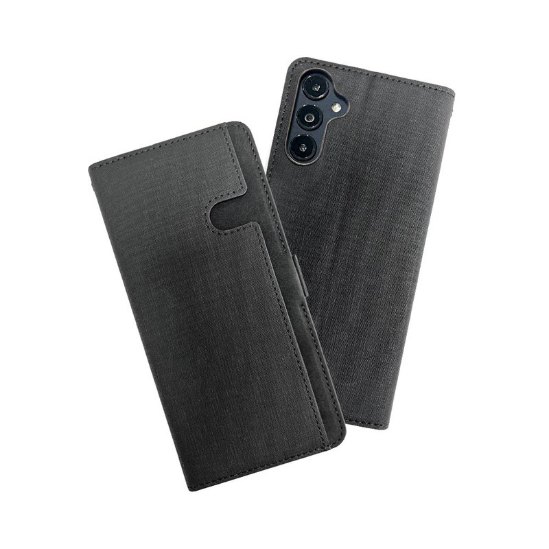 CASE SHOP Samsung  M14(5G)前收納側掀皮套-黑 - 手機殼/手機套 - 人造皮革 黑色
