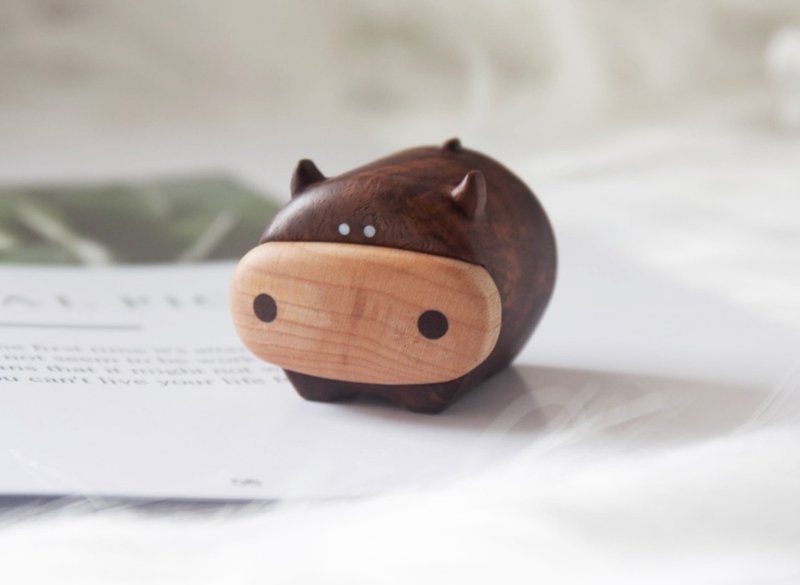 シンプルな手作り漫画子牛木製ディフューザー アロマセラピー ストーブ装飾品 - 置物 - 木製 多色